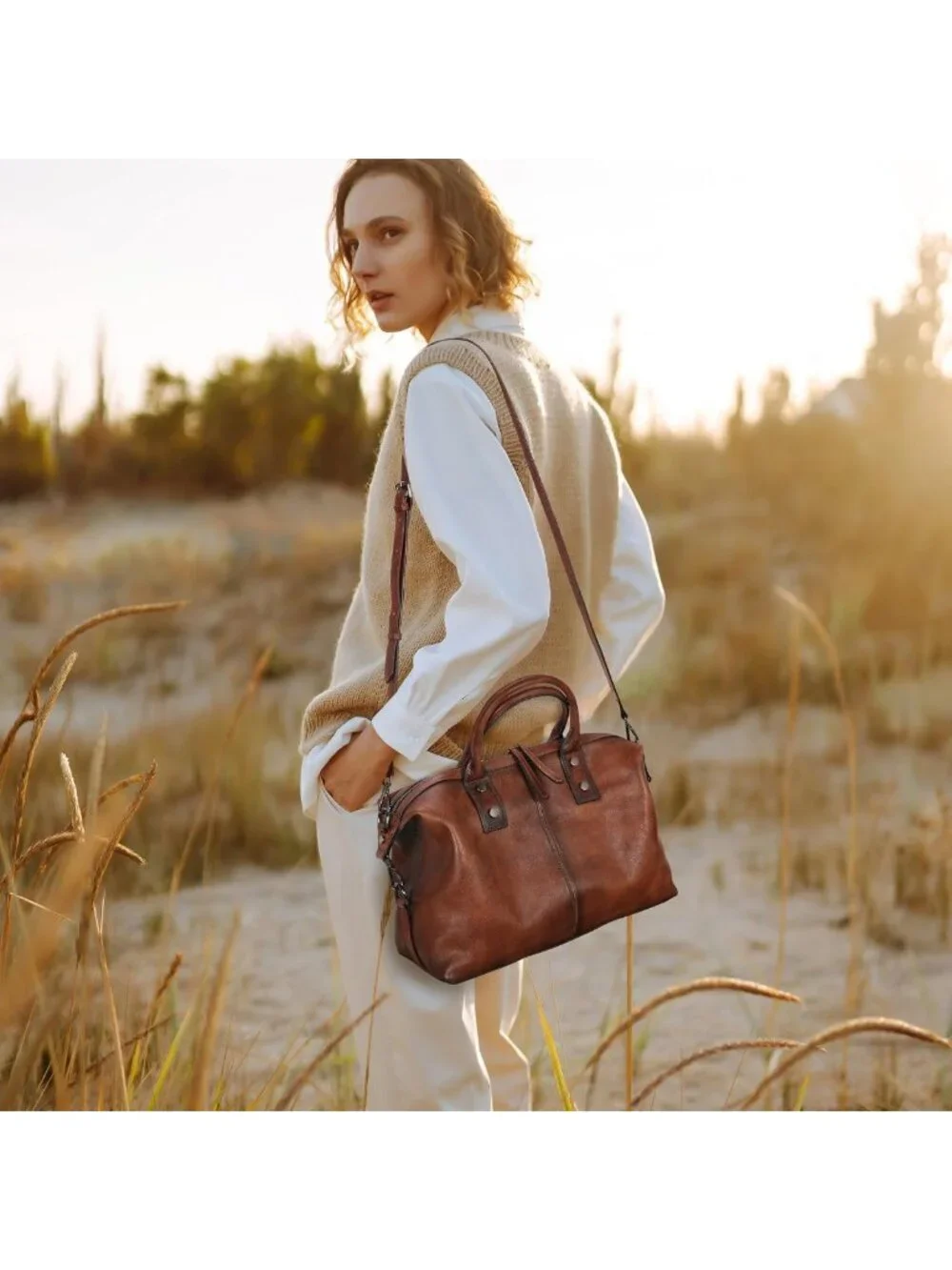 Stylish Leather Satchel Bag for Women - Versatile Handbag, Shoulder & Hobo Tote